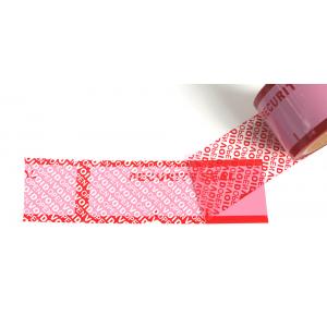 China High Residue Tamper Proof Seal Tape / Custom Security Tape With Print Logo supplier