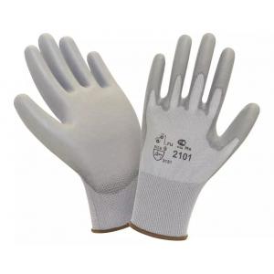 ポリエステル帯電防止手袋Puは電子工場のためのカーボン繊維のクリーンルームEsdの手袋に点を打つ