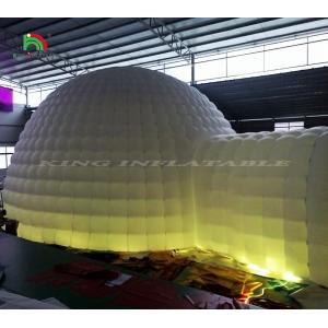 New Design Outdoor Giant Igloo LED Inflatable Dome Tent with 2 Tunnel Entrance Event for Party