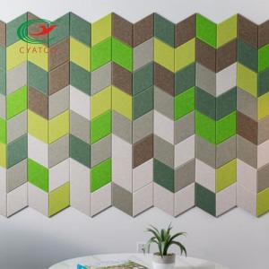 Recycled Wall Acoustic Sound Tiles Moistureproof Stable Decorative