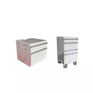 Hospital Bedside Medical Drawer Cabinet Metal Sheet Fabrication Electro-Plating