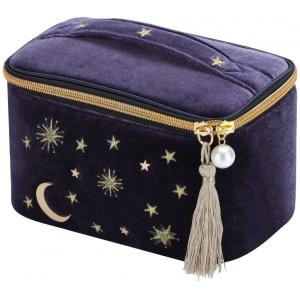 China Durable and Exquisite Handy Makeup Bag  Navy Blue Sky Goose-down Convenient shock protection  Makeup Bag supplier