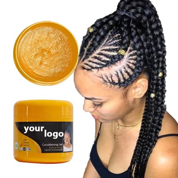 Extra Hold Smooth Edge Control Braid Gel with Salon Hair Color and Conditioning Gel