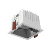 China White Black Square COB Dimmable Lighting Heat Dissipation Recessed Downlight on sale