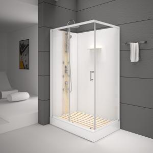 China Square Bathroom Shower Cabins White Acrylic ABS Tray white Painted 1200*80*225cm supplier