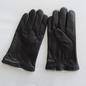 China Plain Mens Soft Leather Gloves Customized Size Custom Styles Eco - Friendly supplier