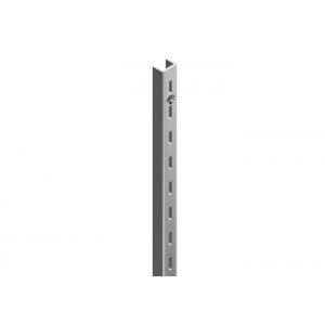 China Finish Galvanized Silver Metal Shelving Accessories Single Slotted For Wall Upright Shelf supplier