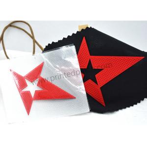 China Heat Press 2D 3D Iron On Adhesive Patches Red Hollow Star Shape supplier