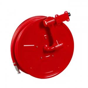China 15m Length Spray Distance Fire Hose Reel Large Capacity Red Fire Hose Retraction Unit supplier