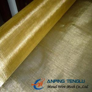 China 60Mesh Plain Weave Brass Wire Cloth, 0.10-0.19mm Wire, H65(65%Cu35%Zn) supplier