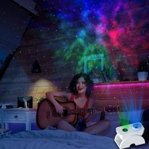 Voice Control Night Stars Projector LED Laser Light 360 Degree Rotating