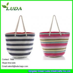 LUDA colorful paper straw handbags striped extra large beach bags