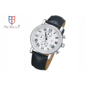China Genuine leather strap stainless steel watch case waterproof Quartz Watches for male supplier