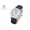 Genuine leather strap stainless steel watch case waterproof Quartz Watches for