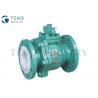 Corrosion Resistant PTFE Lined Ball Valve Flange End For Chemical Applications