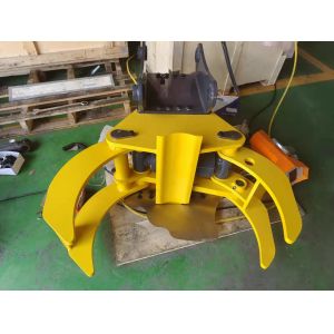 China Cisaillements en bois en bambou jaunes pour des excavatrices Yakai CTHB Mini Excavator Tree Grapple 5-10T supplier