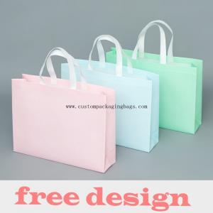 China Waterproof Stand Up Plastic Non Woven Reusable Shopping Bags 20-60 Micron Thickness supplier