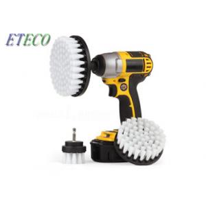 China 3 Pcs Power Scrubber Drill Brush , Rotary Bathroom Drill Brush Stiffness Bristles wholesale