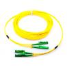 Single Mode Fiber Optic Patch Cord Duplex G652D 9 / 125 Yellow With E2000