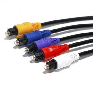 RCA Cable Optic Digital Audio Cable 5 Color Plastic Connector 1.5m - 5m For DVD CD Player