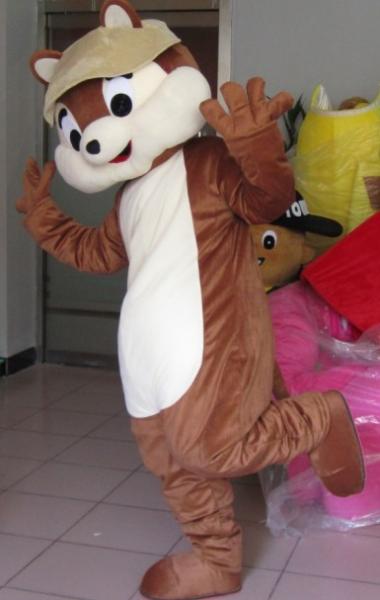 Trajes de alta qualidade da mascote do esquilo do personagem de banda desenhada