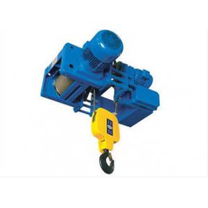 China Low Headroom Electric Wire Rope Hoist , Blue Small Overhead Crane Trolley supplier