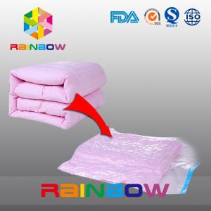 China Clear Quilt Compressed Food Vacuum Seal Bags / Costom Plastic Vacuum Storage Pouches supplier