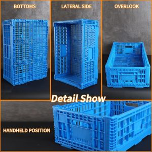 China Collapsible Storage Bin Containe，52 Liter Transferheavy Duty Plastic Storage Box,Blue Milk Crates Heavy Duty Transit Storage Of Various Items wholesale