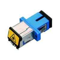 China SC SX Metal Avoid Laser Fiber Optic Adapter/Coupler with Flange on sale