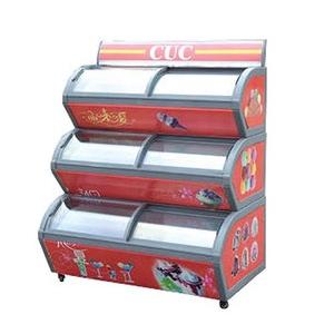 Commercial Ice Cream Display Freezer With LED Light  Fan Forced Cooling
