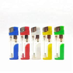 Five Colors Colored Plastic LED Cakmak Rechargeable Electronic Gas Cigarette Lighter