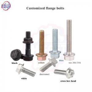 China ISO Standard Stainless Steel Hex Flange Bolts M4 M5 M6 M8 M10 M16 DIN 6921 A2 Grade 10.9 supplier