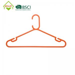 Ergonomic Orange Plastic Tube Hangers Notched Shoulders