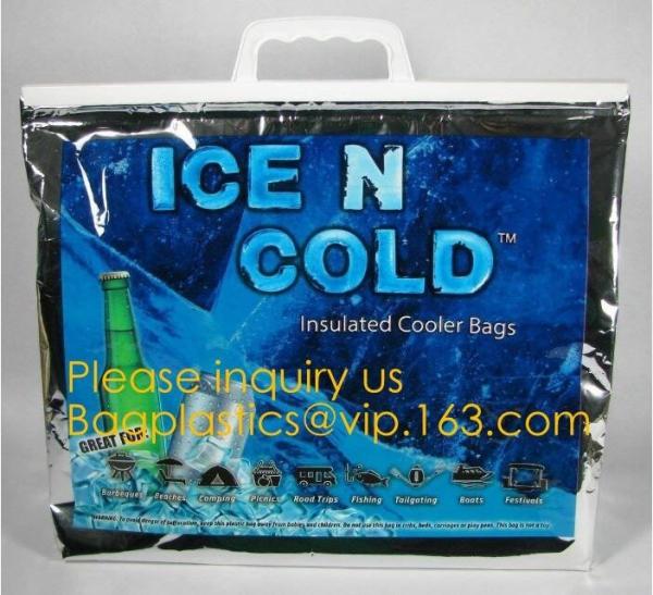 large aluminum foil material thermal insulate cooler bag,insulated jute cooler