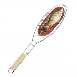 China OEM ODM Non Stick Bbq Grilling Mesh durable With Wooden Handle supplier