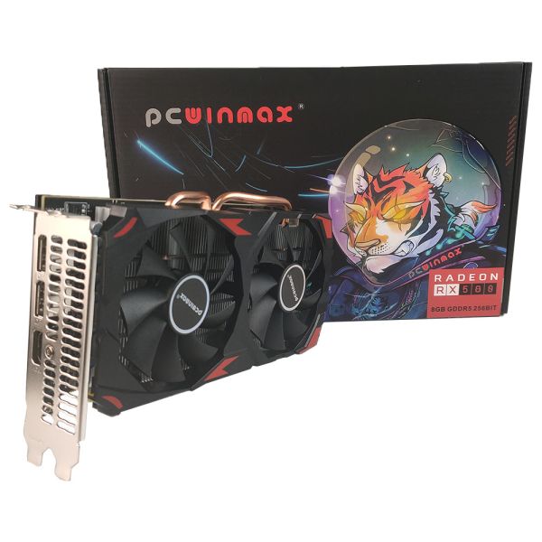 Radeon RX 580 8GB Graphics Card 2048SP GDDR5 256 Bit DP HDM1 DVI-Output With Dual Fan