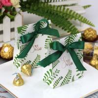China Fresh Green Ribbon Bow Tie Printed Paper Bags Chocolate Packaging 9g/Pcs on sale