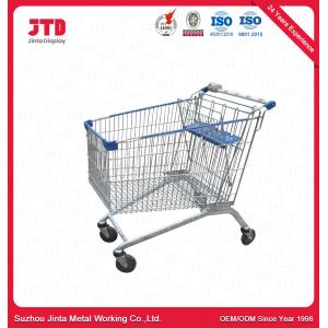 210 Liter Steel Shopping Trolley OEM Heavy Duty Grocery Cart