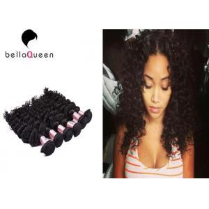 China Grade 7A Brazilian Virgin Human Hair , Natural Black Curly Weave Hair supplier