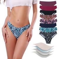 China Seamless Teen Period Panties Teenagers Wearing Briefs Laser Cut Low Waist 4 Layers 8 Colors on sale