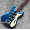 Custom Mosrite Ventures Model Electric Guitar Blue Big B500 Tremolo Bridge