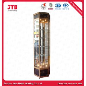 Lighting Display Supermarket Shelving Glasses Cabinet In Showroom