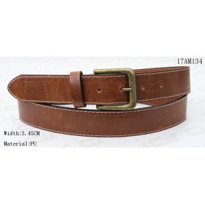 Two Tone Color PU Mens Casual Belts For Jeans , Old Brass Buckle Mens Dress Belts