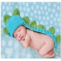 China Baby Photography Prop Crochet Cap Beanies Baby Hat Girl Boy Beanies Dinosaur Hats on sale
