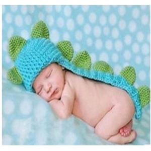 China Baby Photography Prop Crochet Cap Beanies Baby Hat Girl Boy Beanies Dinosaur Hats supplier