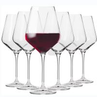 China Custom Hand Blown White Wine Glasses Clear Burgundy Wine Glasses on sale