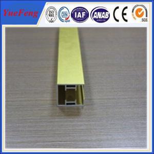 China gold surface AL6063 aluminium profile for rail sections supplier