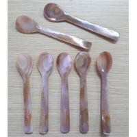 China Special Color Brown Natural Mother Of Pearl Caviar Spoon 4.7 Inch And 5.1'' Available on sale