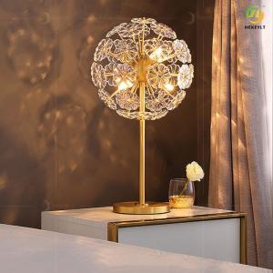 Copper Crystal Bedside Table Lamp G9 X 6 For Home Hotel