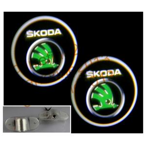 China 3D logo ghost shadow light for Skoda Superb octavia Fabia Octavia Roomster supplier